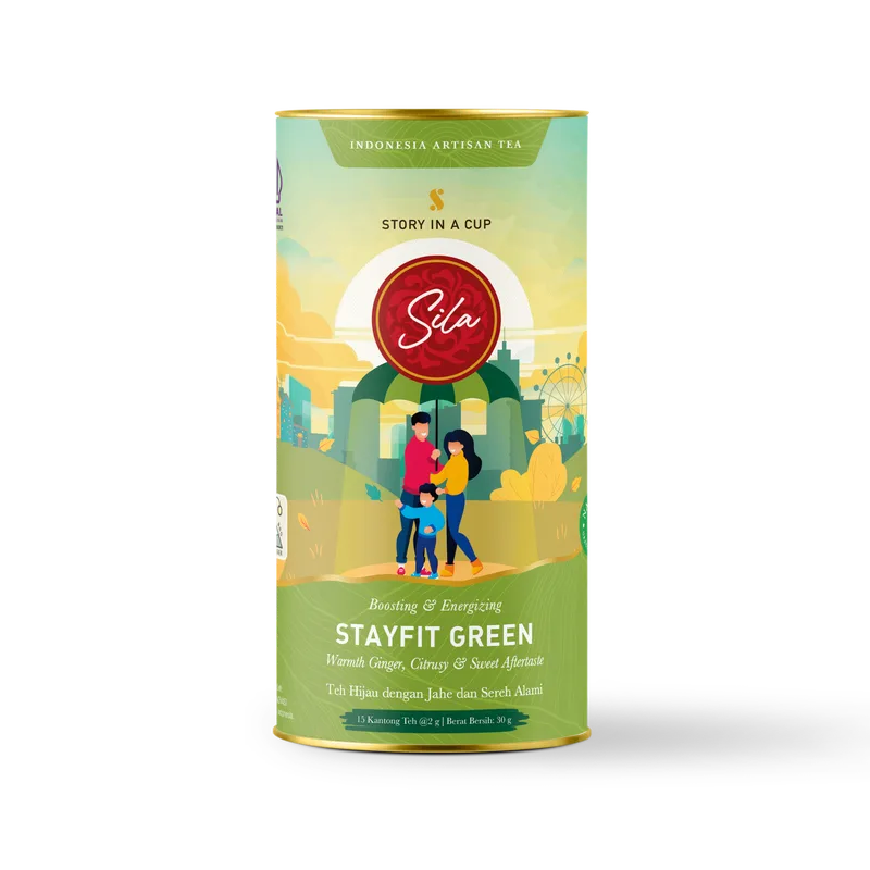 Artisan Tea Blend - Stayfit Green 2,4gr x 15 Tea Bags in Canister